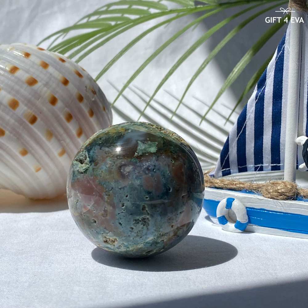 Pastel Ocean Jasper Sphere 53MM