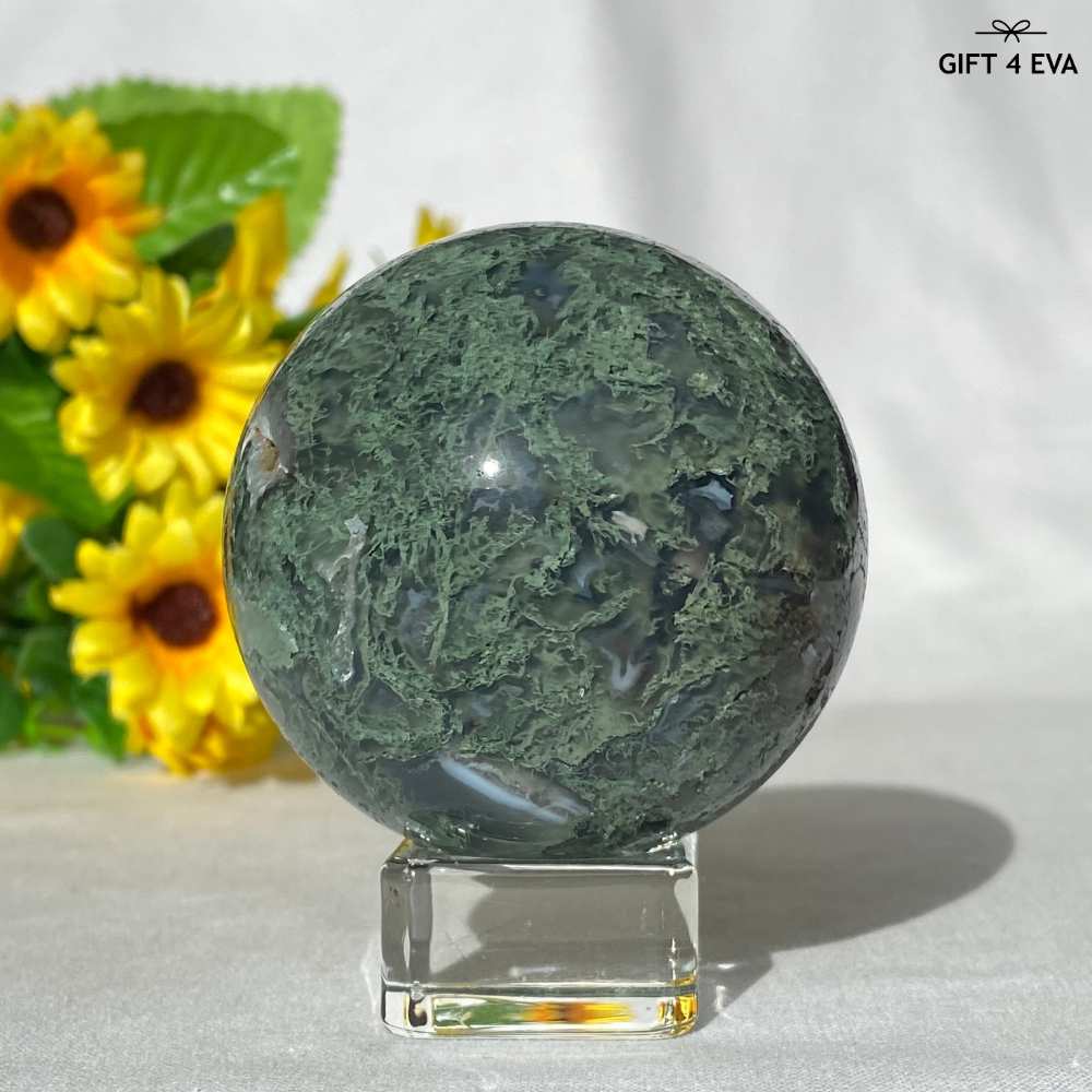 Moss Agate Sphere 59MM