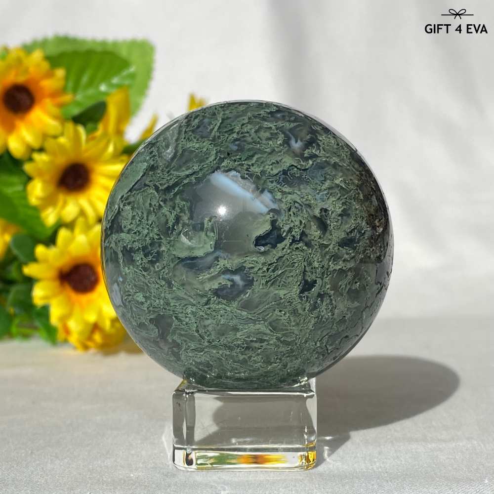 Moss Agate Sphere 59MM