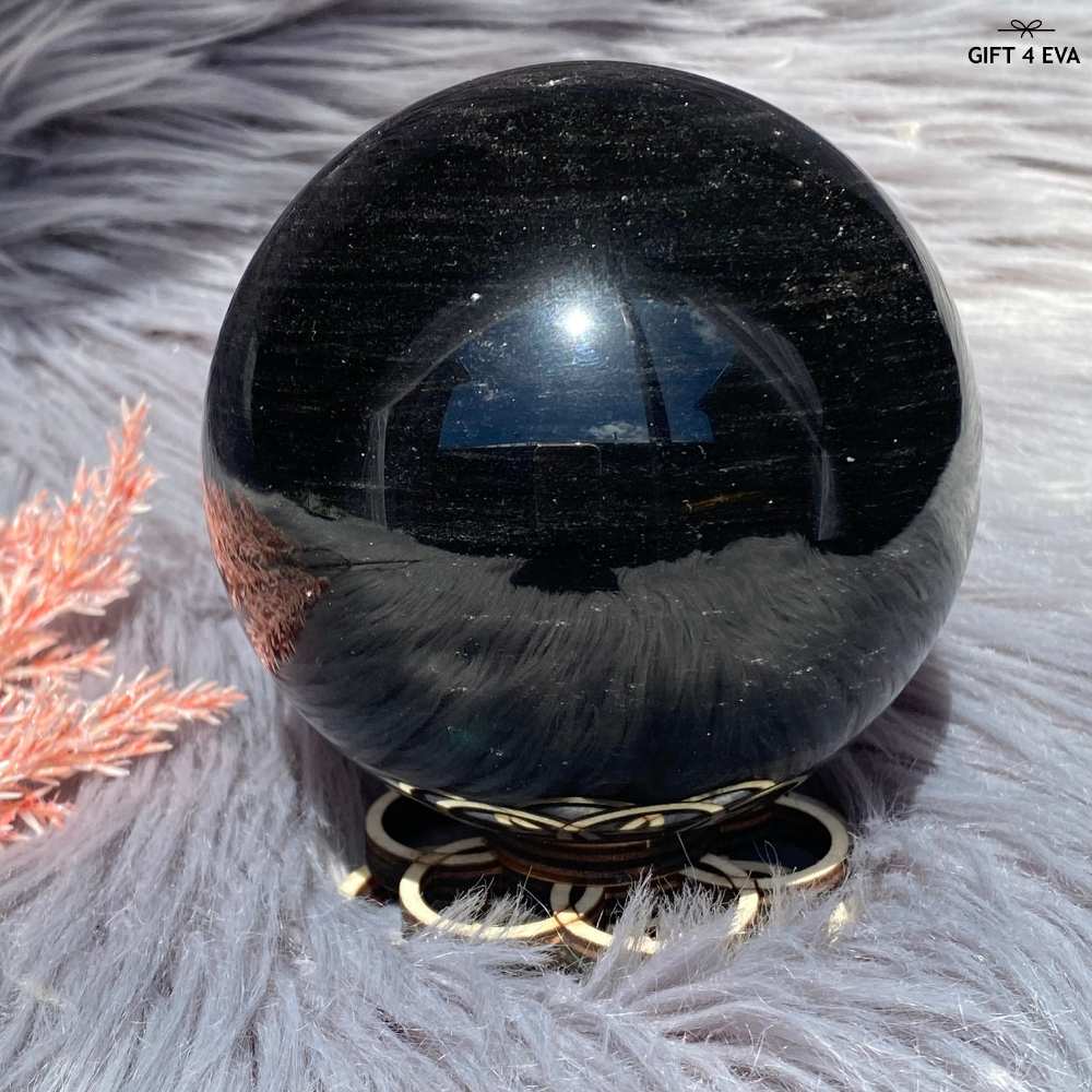 Silver Sheen Obsidian Sphere