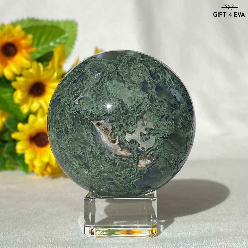 Moss Agate Sphere 59MM