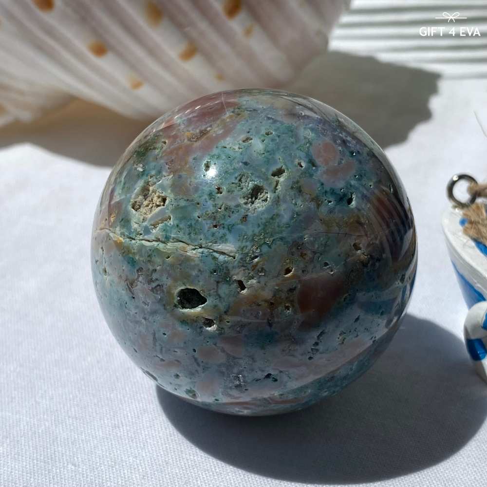 Pastel Ocean Jasper Sphere 53MM