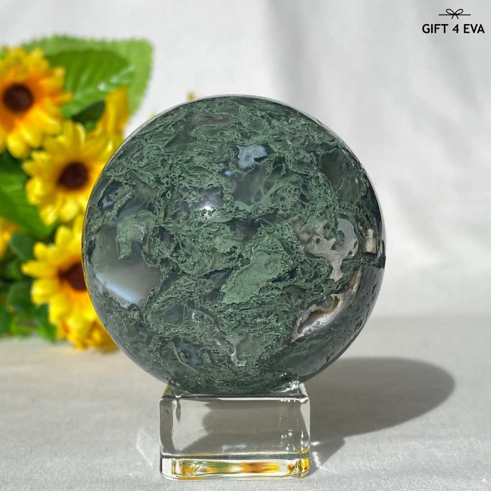 Moss Agate Sphere 59MM