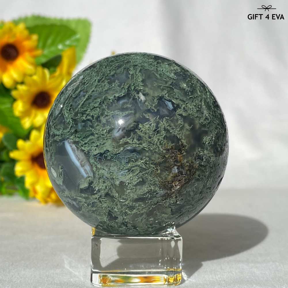 Moss Agate Sphere 59MM