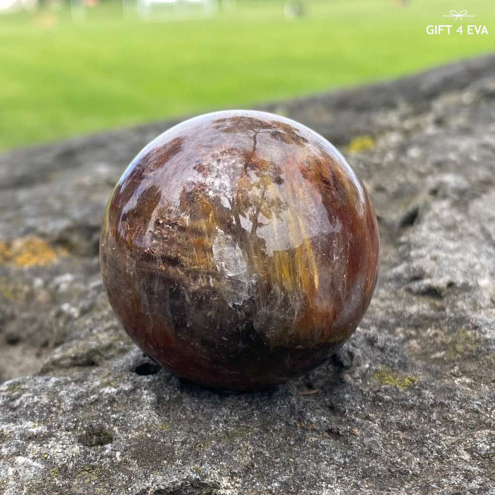 Full Amphibole Garden Quartz Sphere 41MM