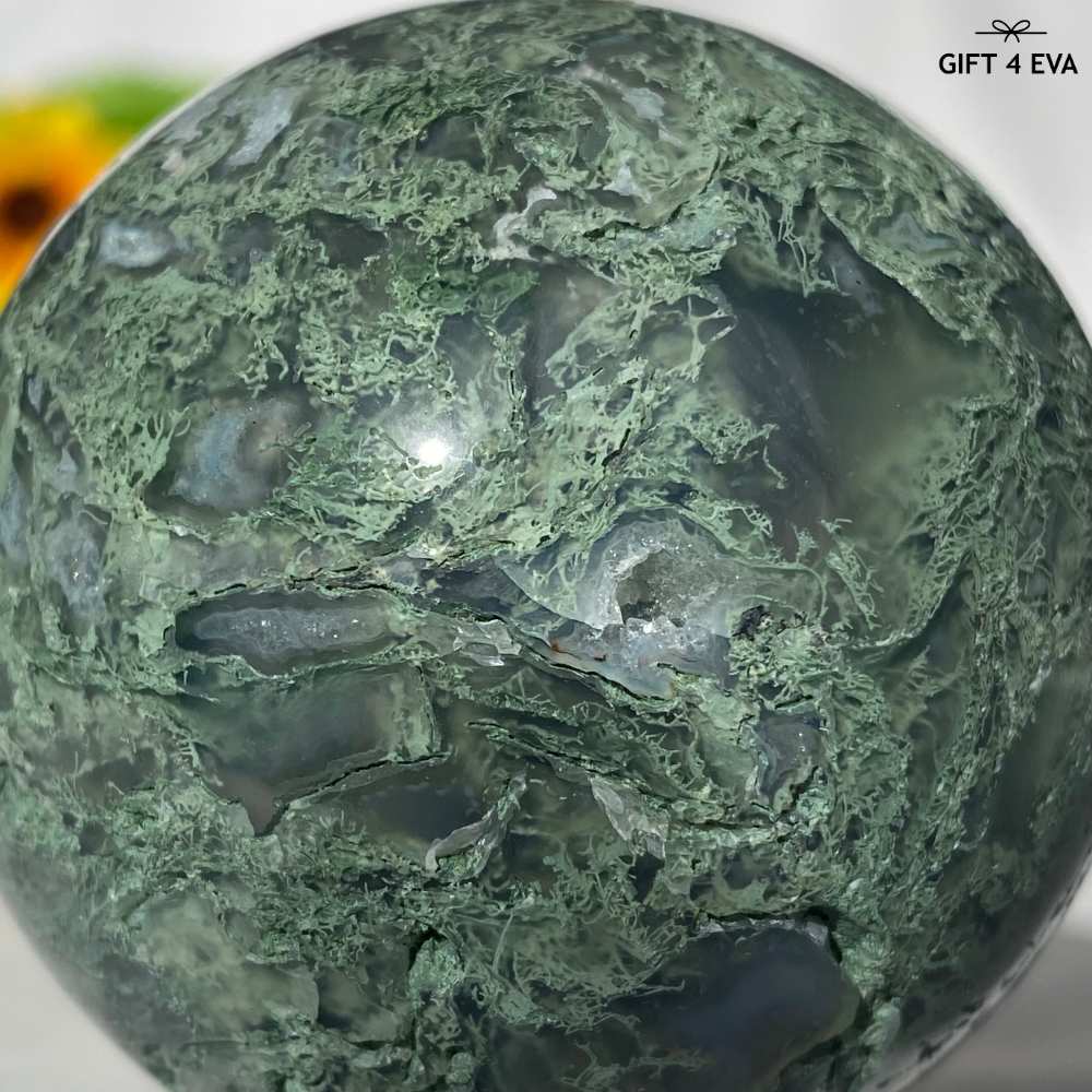 Moss Agate Sphere 59MM