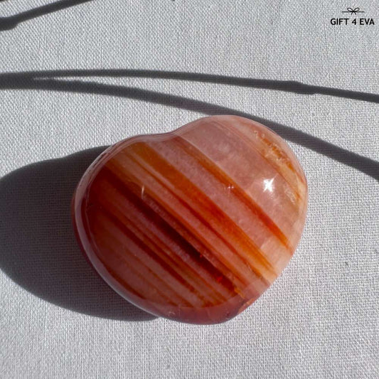 Carnelian Puffy Heart