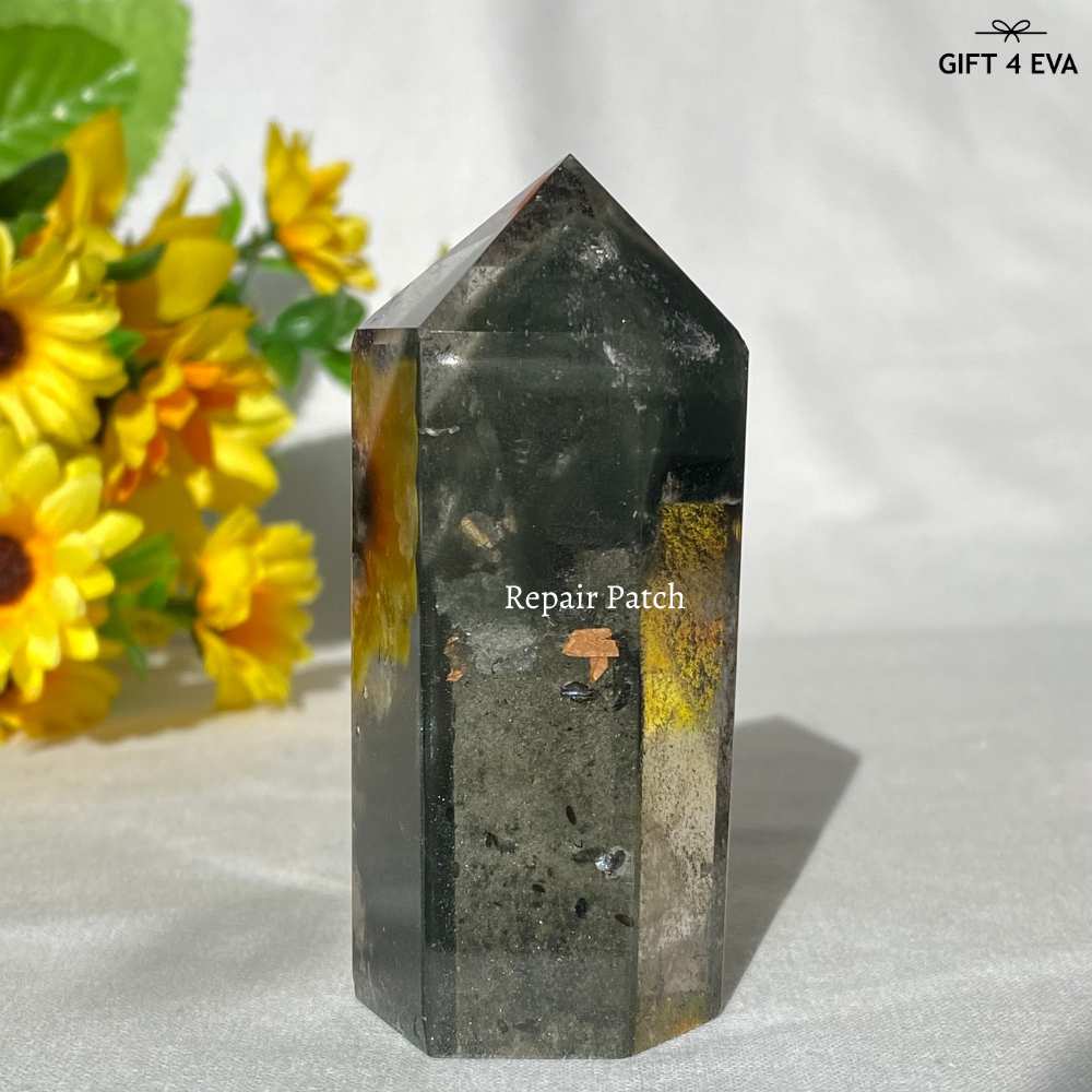 Garden Quartz Chlorite Phantom Mountain Point 76MM