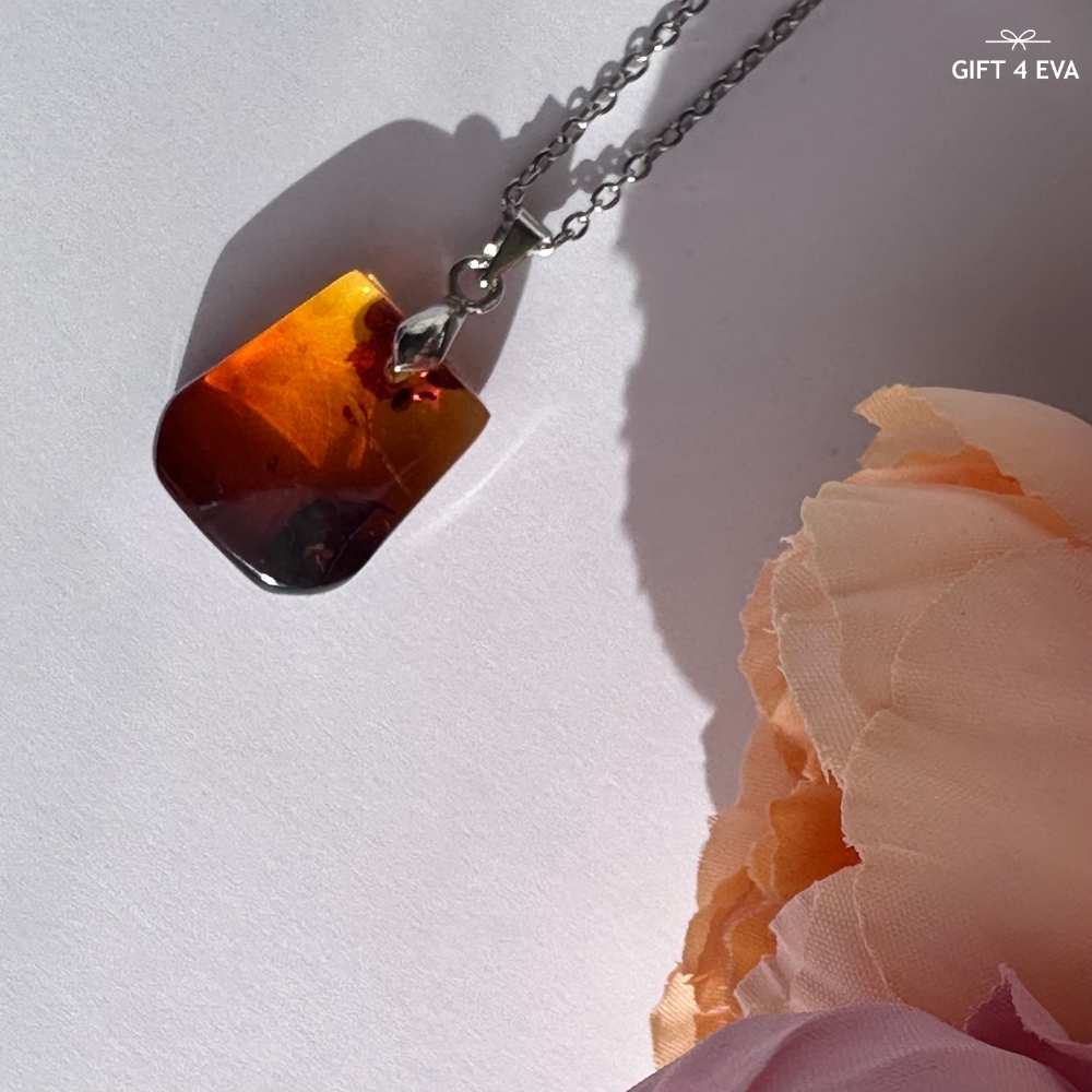 Amber Pendant Necklace