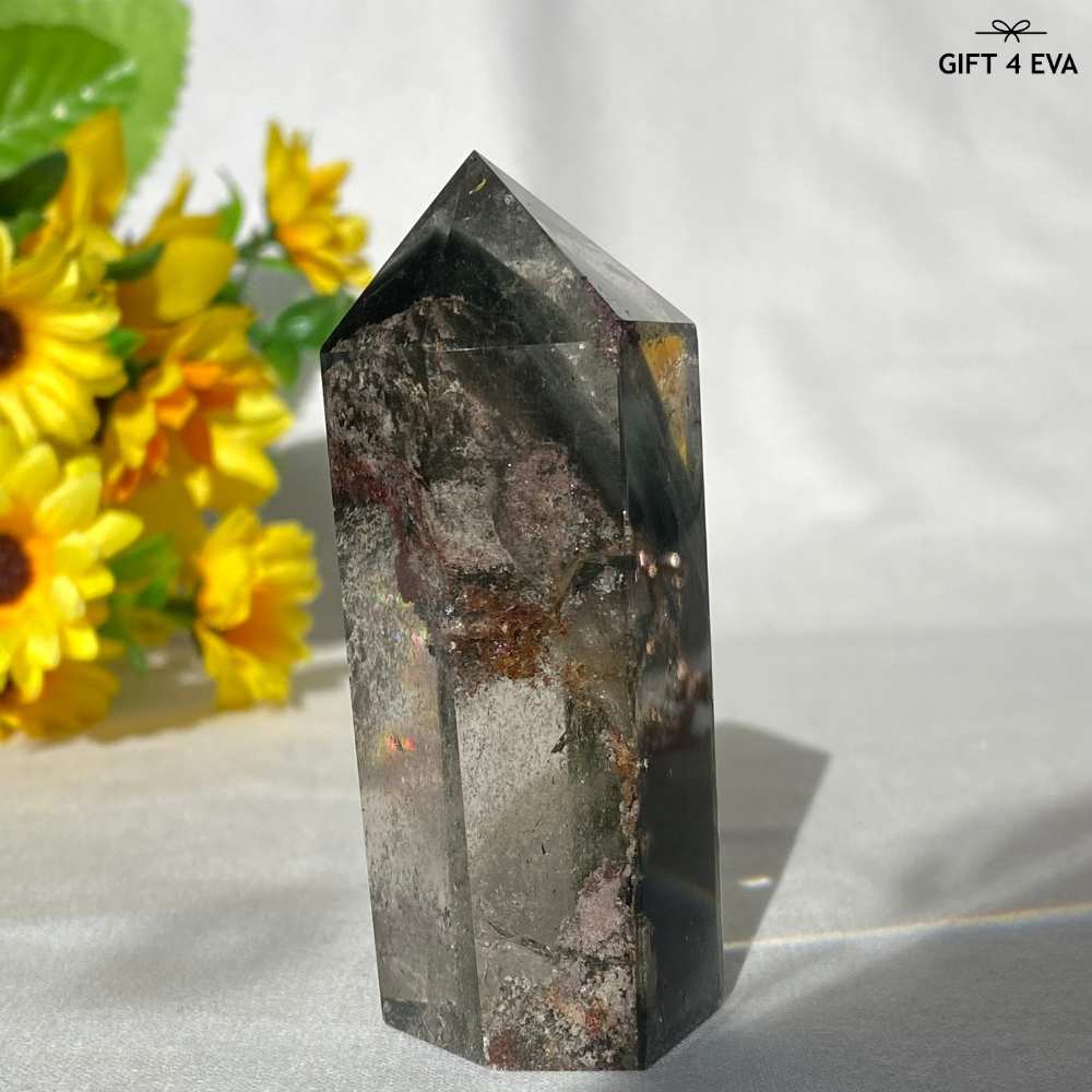 Garden Quartz Chlorite Phantom Mountain Point 76MM