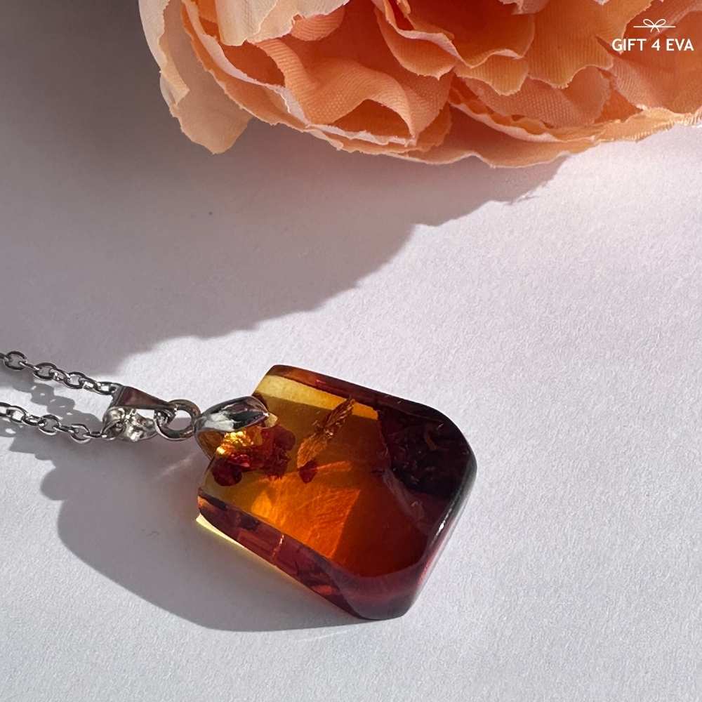 Amber Pendant Necklace