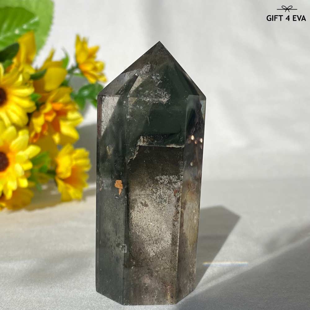 Garden Quartz Chlorite Phantom Mountain Point 76MM