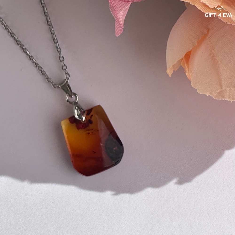 Amber Pendant Necklace