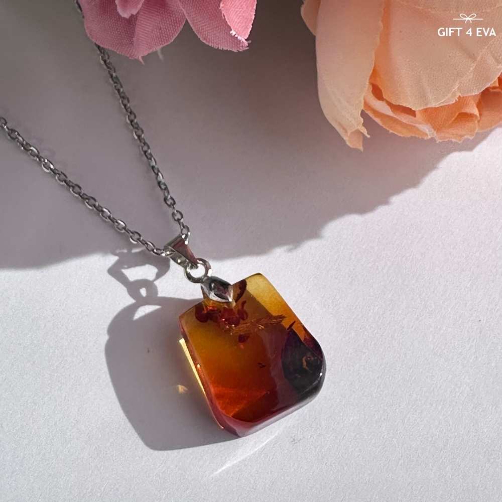 Amber Pendant Necklace