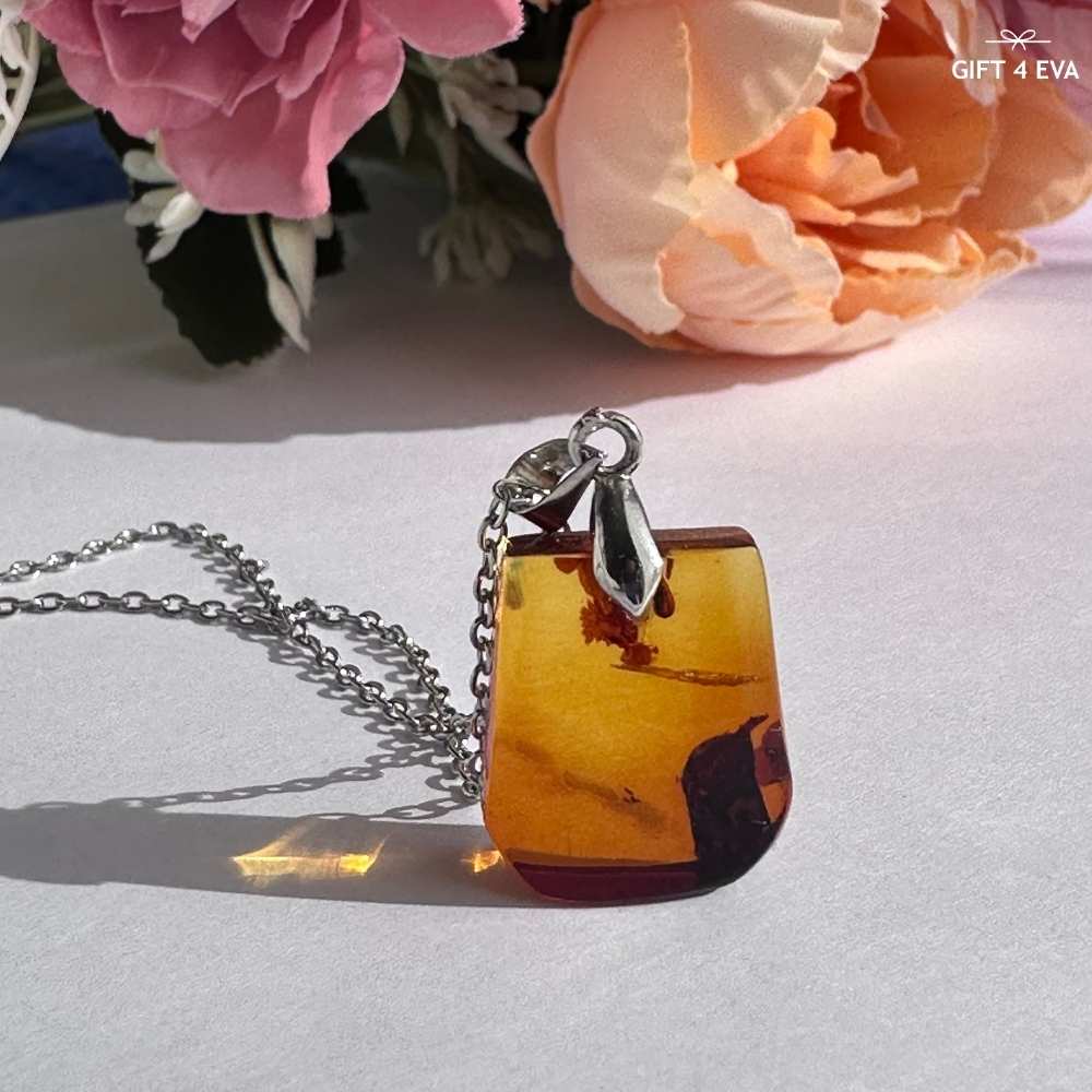 Amber Pendant Necklace