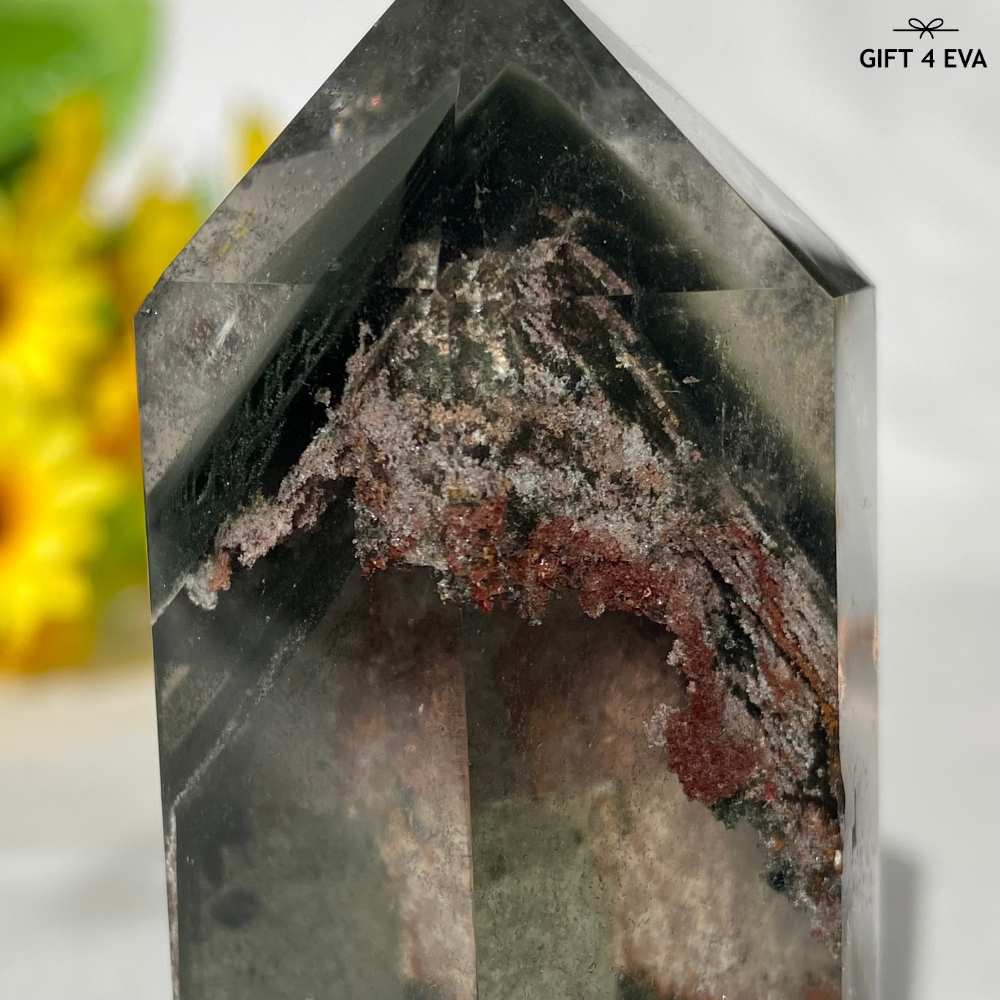 Garden Quartz Chlorite Phantom Mountain Point 76MM