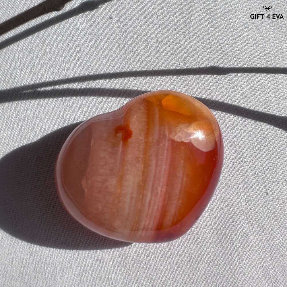 Carnelian Puffy Heart