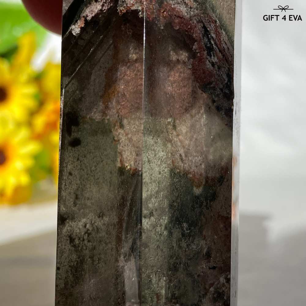 Garden Quartz Chlorite Phantom Mountain Point 76MM