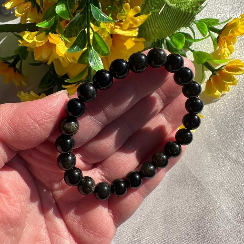 Golden Sheen Obsidian Bracelet