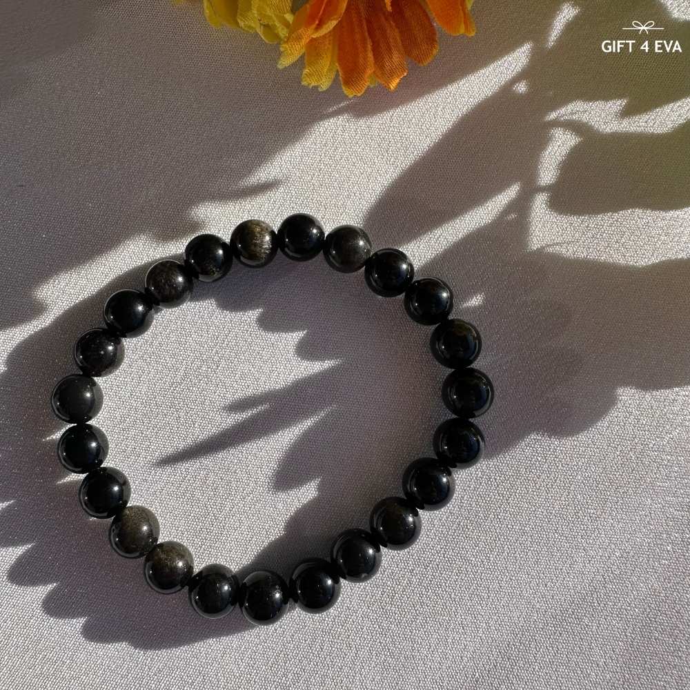 Golden Sheen Obsidian Bracelet