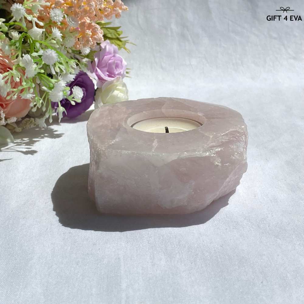 Rose Quartz Tealight Candle Holder 464G