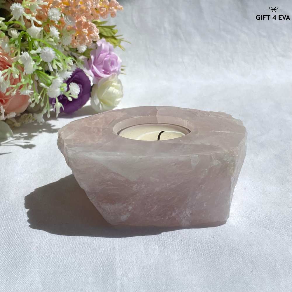 Rose Quartz Tealight Candle Holder 464G