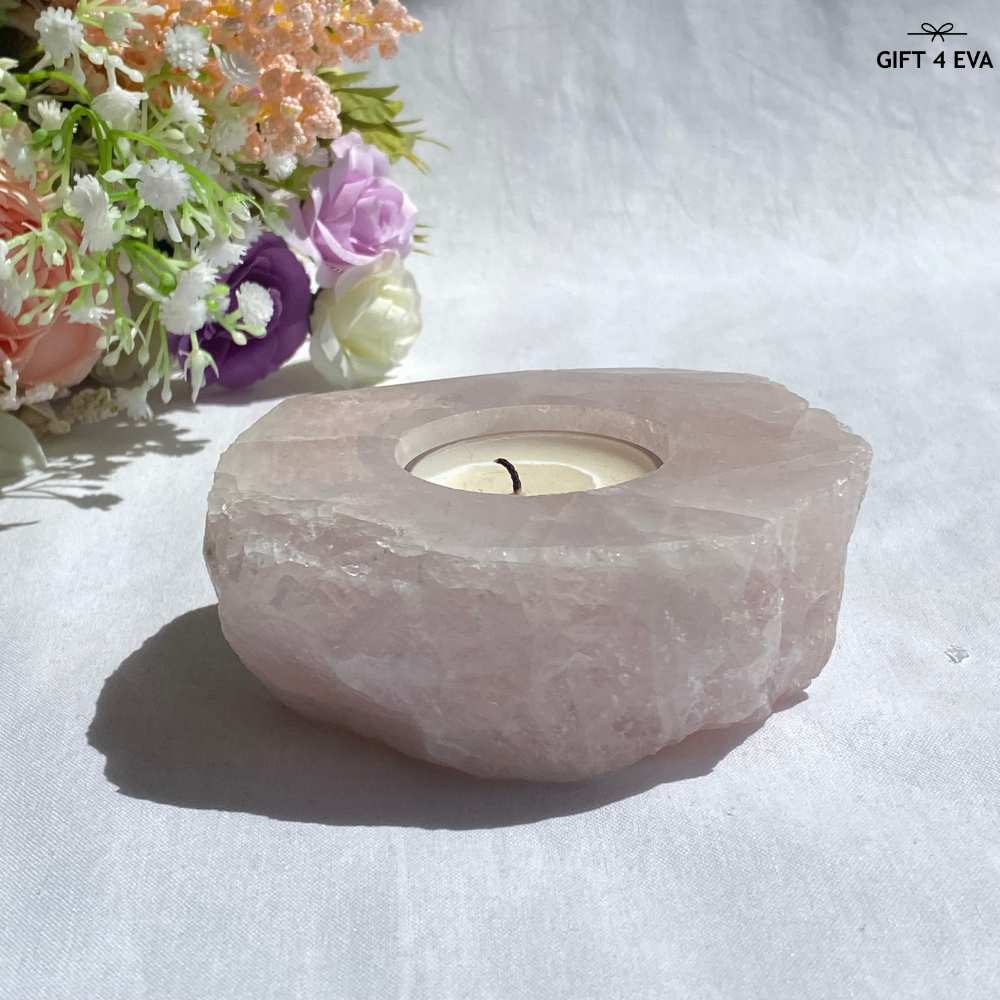 Rose Quartz Tealight Candle Holder 464G