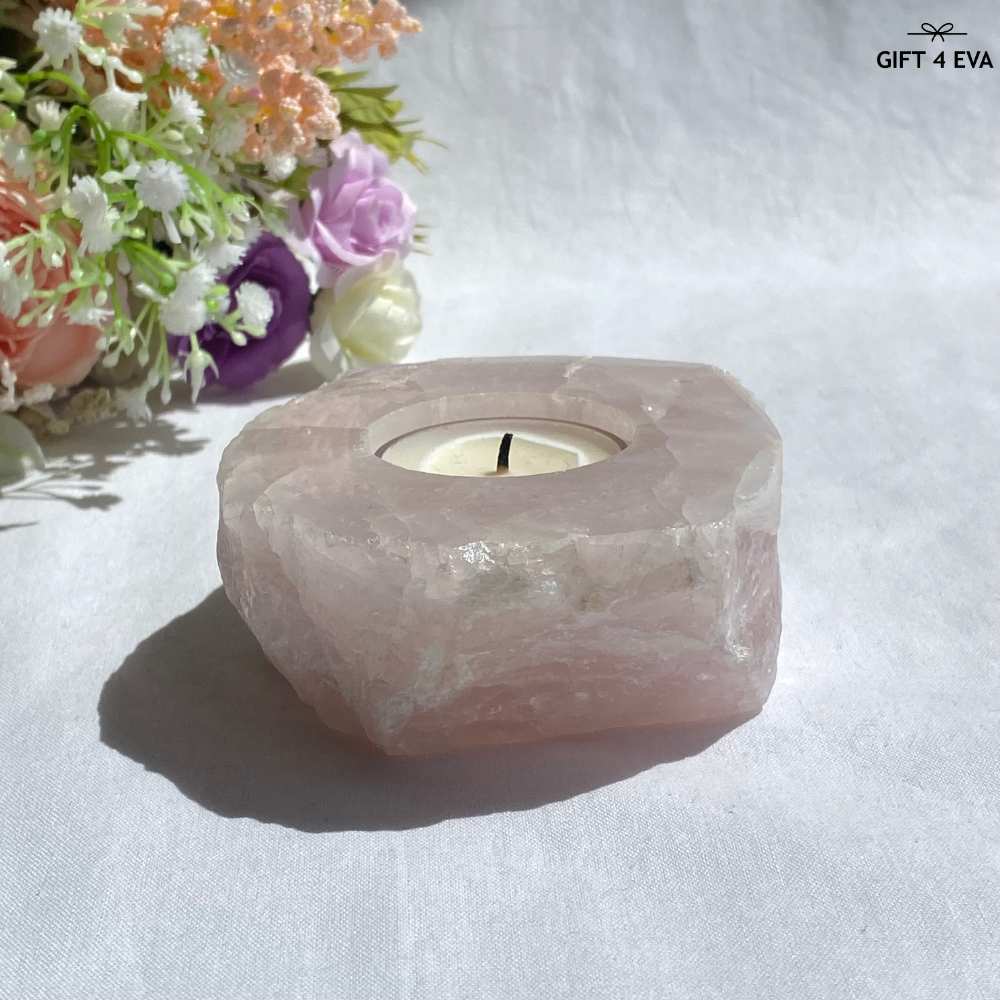 Rose Quartz Tealight Candle Holder 464G