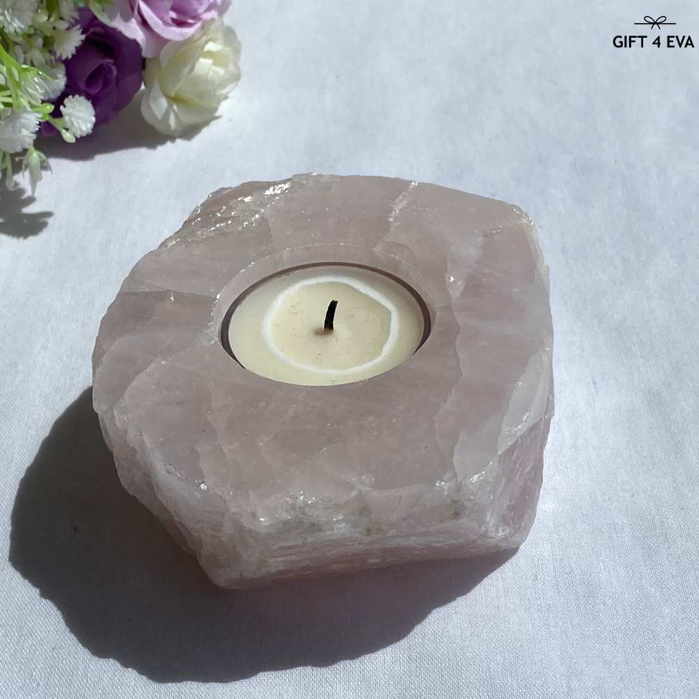 Rose Quartz Tealight Candle Holder 464G