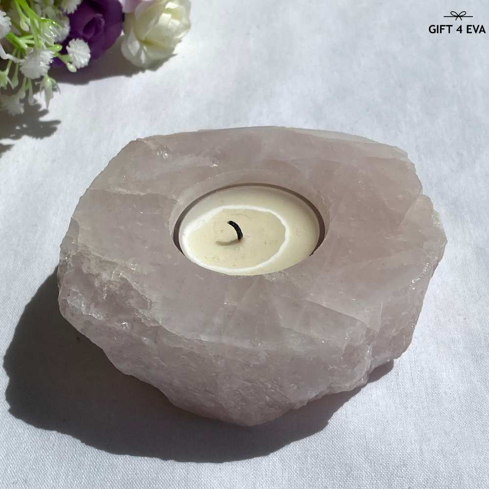 Rose Quartz Tealight Candle Holder 464G