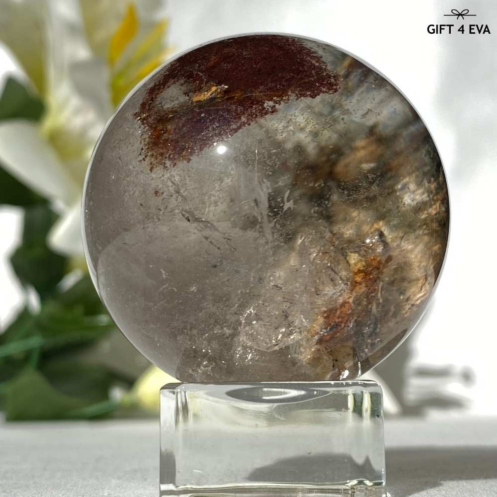 Rare Quartz in Quartz Garden Quartz Sphere