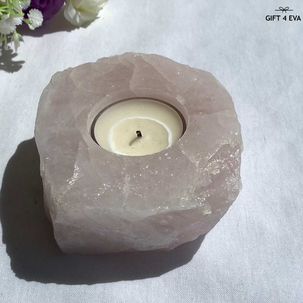 Rose Quartz Tealight Candle Holder 464G