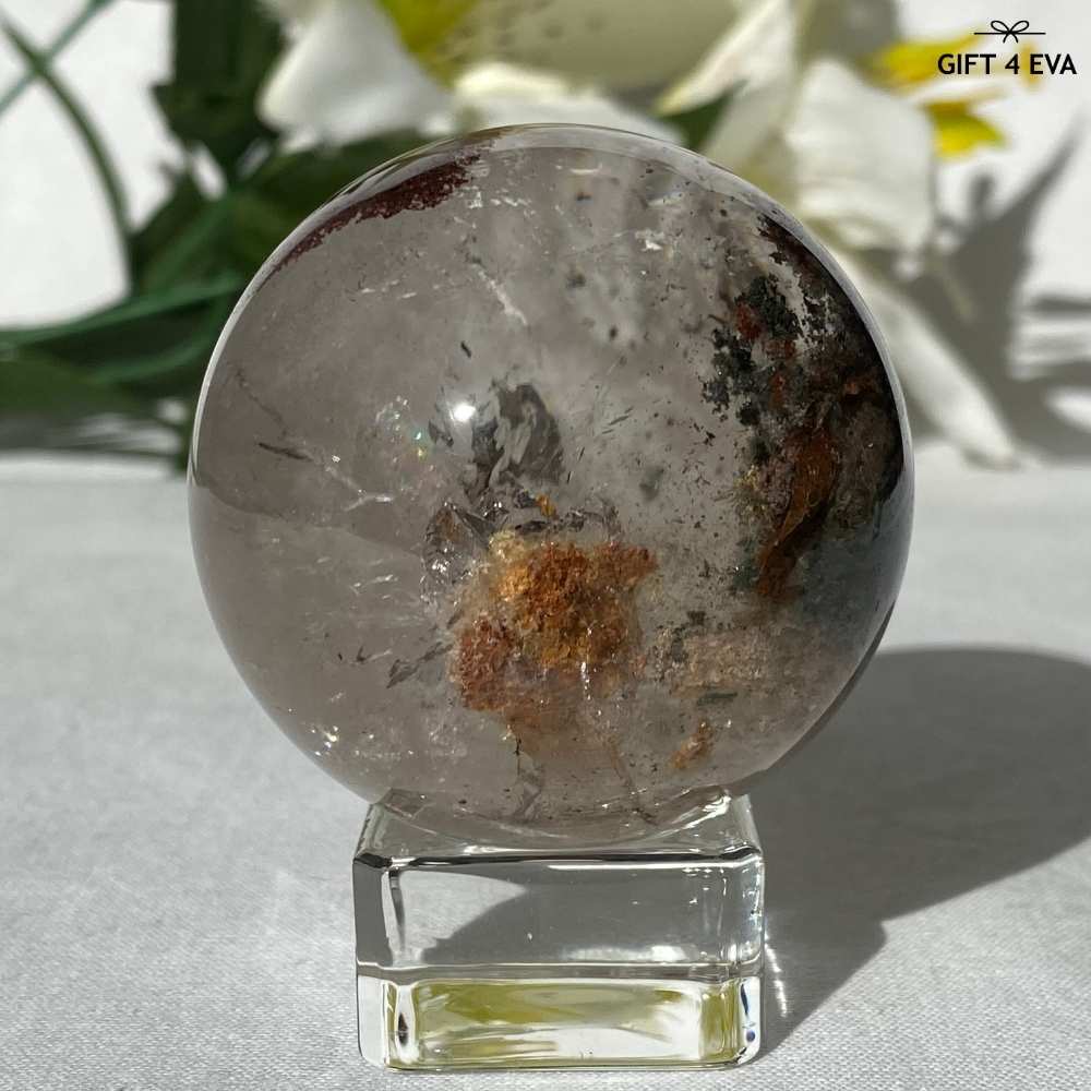 Rare Quartz in Quartz Garden Quartz Sphere