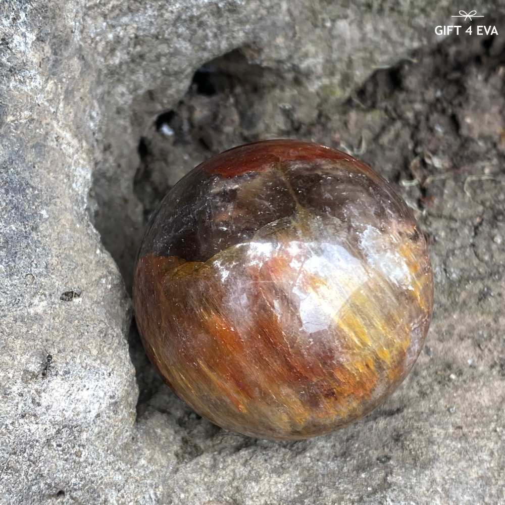 Full Amphibole Garden Quartz Sphere 41MM