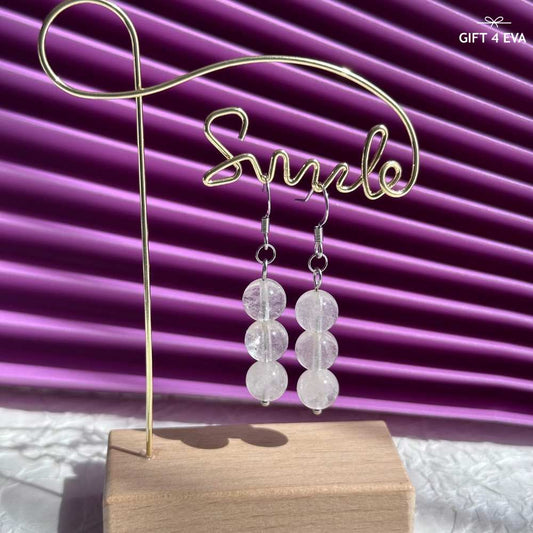 Clear Quartz Trio Danglers Earrings