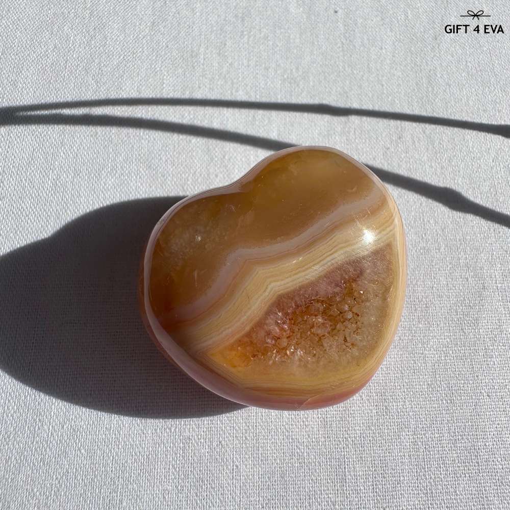 Carnelian Puffy Heart