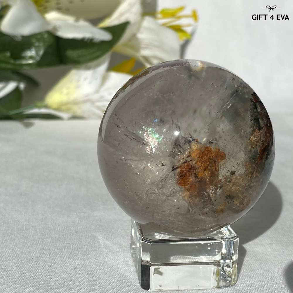 Rare Quartz in Quartz Garden Quartz Sphere