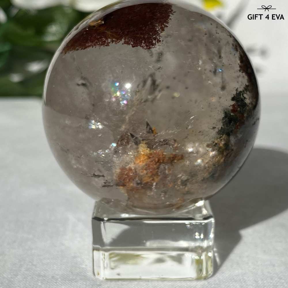 Rare Quartz in Quartz Garden Quartz Sphere