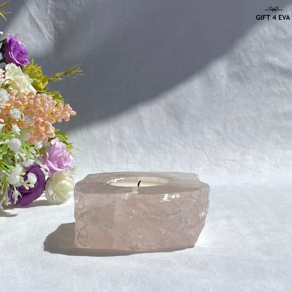 Rose Quartz Tealight Candle Holder 515G