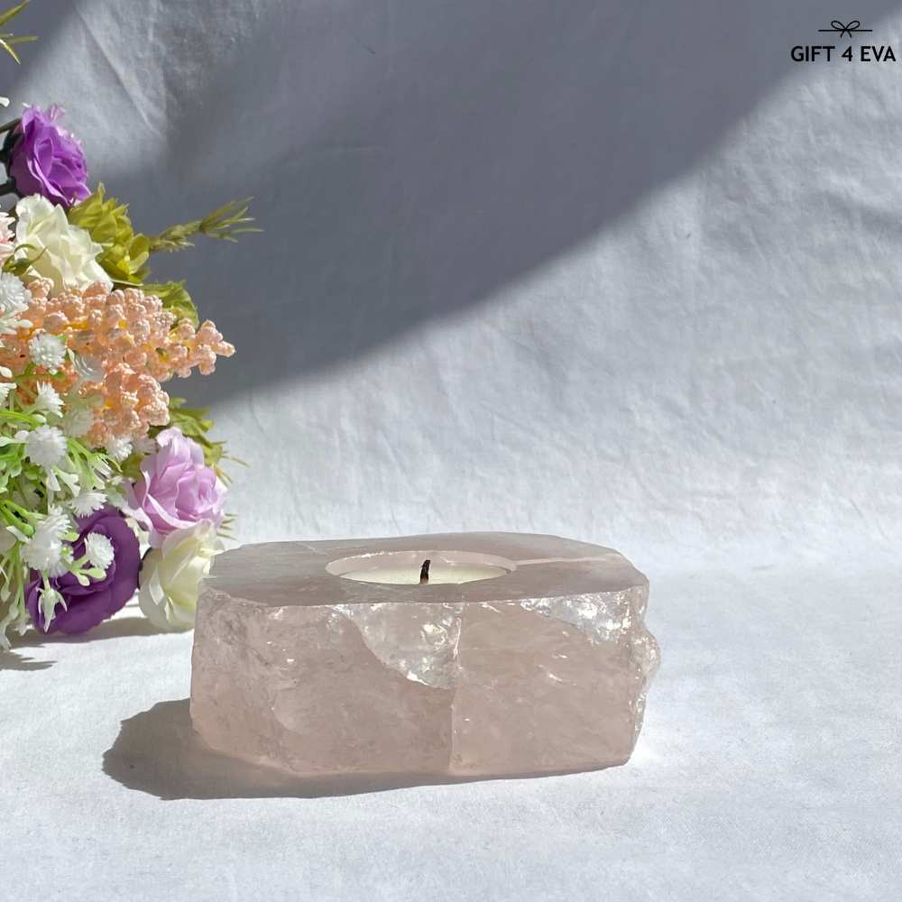 Rose Quartz Tealight Candle Holder 515G