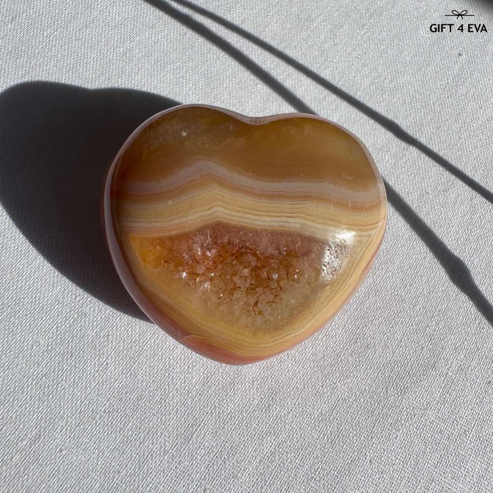 Carnelian Puffy Heart