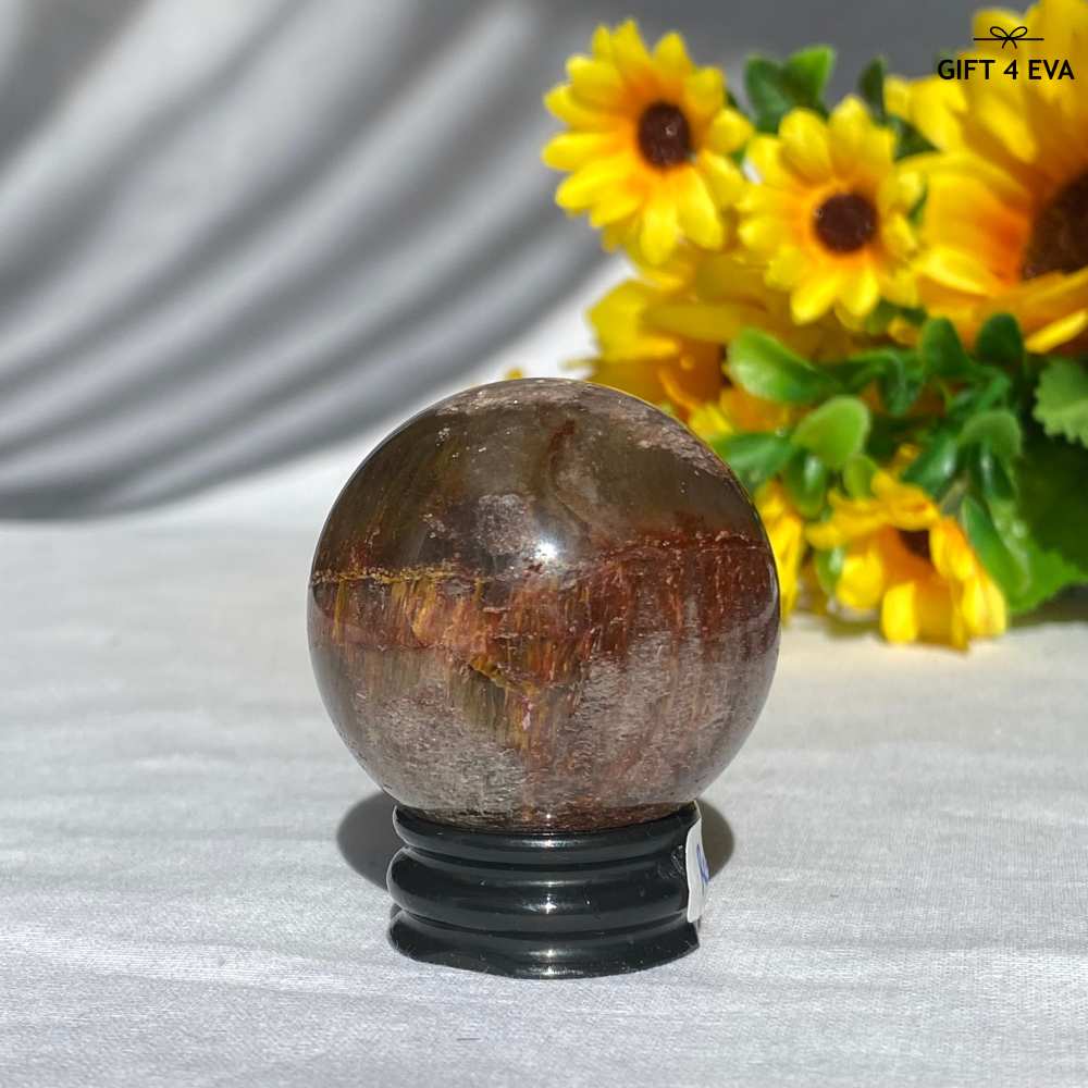 Full Amphibole Garden Quartz Sphere 40MM