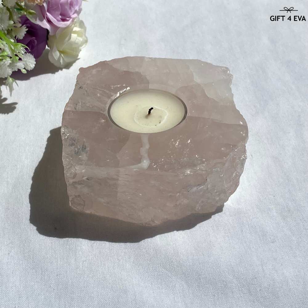 Rose Quartz Tealight Candle Holder 515G