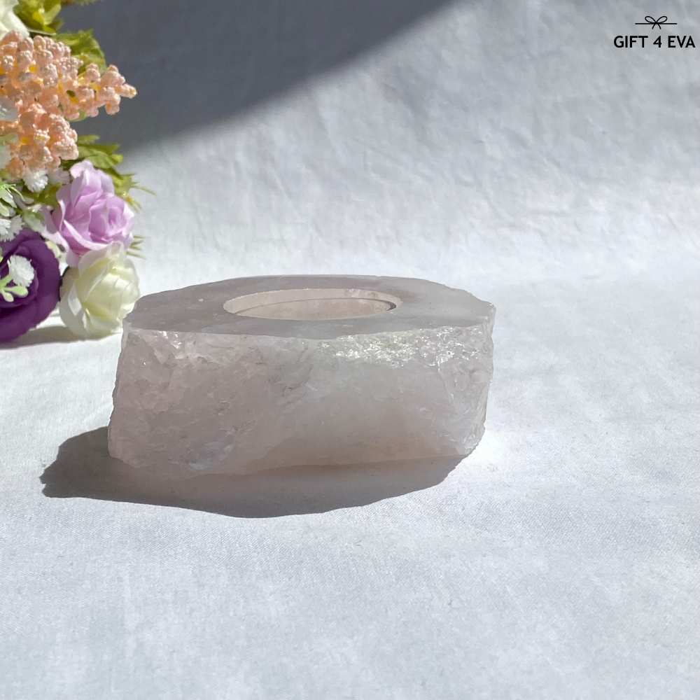 Rose Quartz Tealight Candle Holder 421G