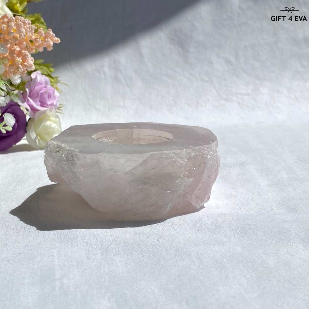 Rose Quartz Tealight Candle Holder 421G