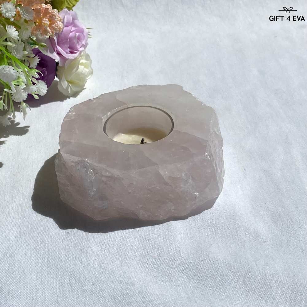 Rose Quartz Tealight Candle Holder 421G