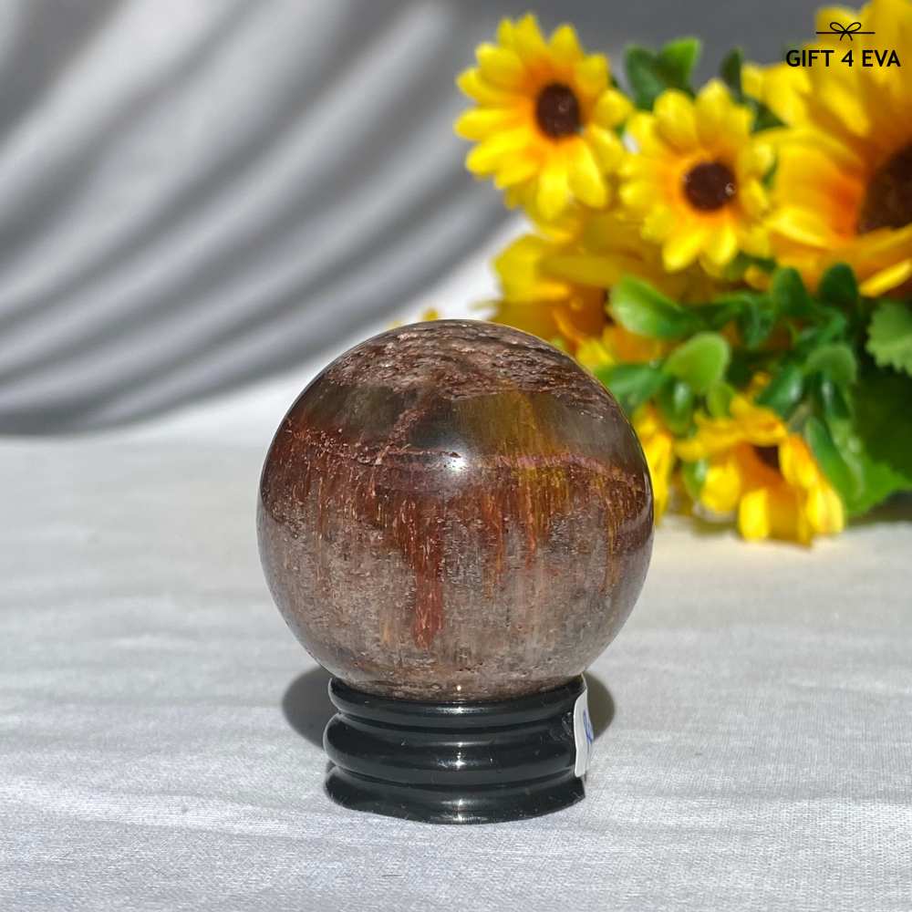 Full Amphibole Garden Quartz Sphere 40MM