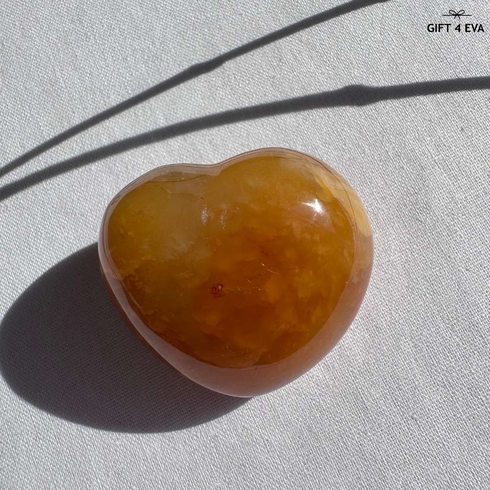 Carnelian Puffy Heart