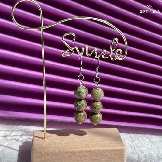 Unakite Trio Danglers Earrings