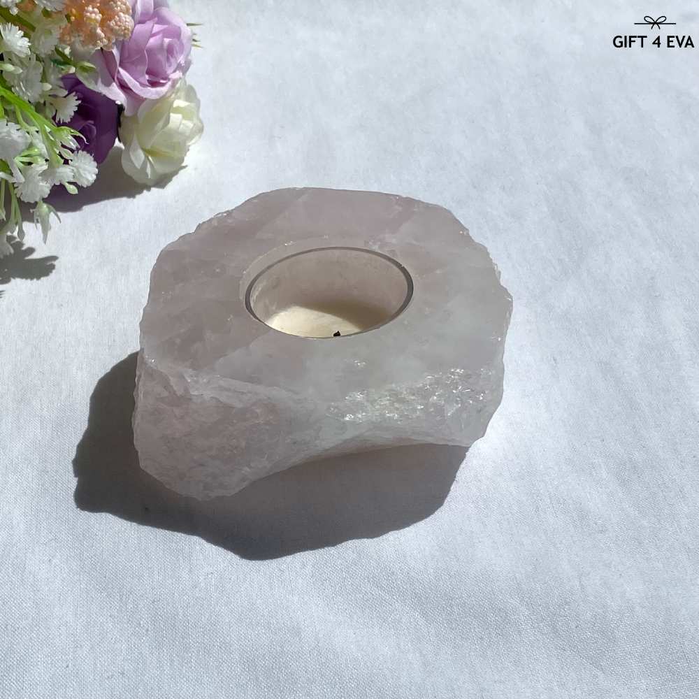 Rose Quartz Tealight Candle Holder 421G